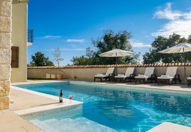 Villa in Sveti Kirin - Villa Rajana for 14 persons with kids playground & pool heating in Central Istria Villa in Sveti Kirin - Villa Rajana for 14 persons with kids playground & pool heating in Central Istria