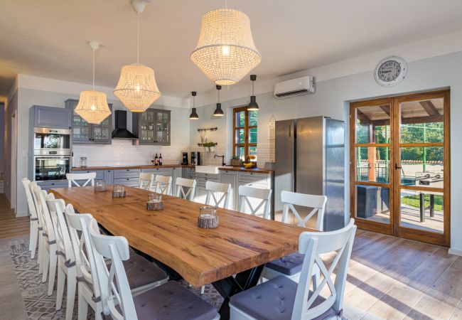 Villa in Sveti Kirin - Villa Rajana for 14 persons with kids playground & pool heating in Central Istria Villa in Sveti Kirin - Villa Rajana for 14 persons with kids playground & pool heating in Central Istria