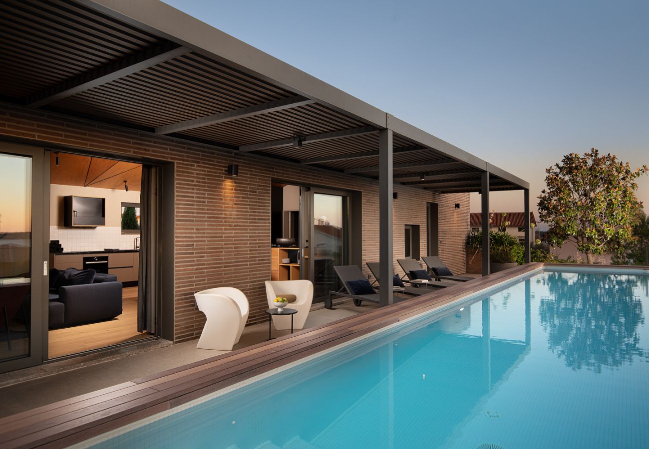 Villa in Fažana - Casa Arbor Blanco in Fažana with heated pool, sauna & sea view only 500 meters from the beach 