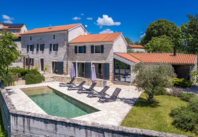 Villa in Butkovici - Casa 42 pet friendly for 9 people in Central Istria with salt - water pool Villa in Butkovici - Casa 42 pet friendly for 9 people in Central Istria with salt - water pool