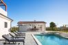 Villa in Divšici - Villa Korat for 8 people in Central Istria with 49 m2 pool, sauna & children playground
