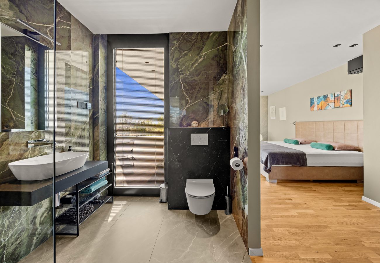 Villa in Šterna - Luxury Villa She for 6 people with 61 m2 private pool, playground & activities on-side for adults and kids