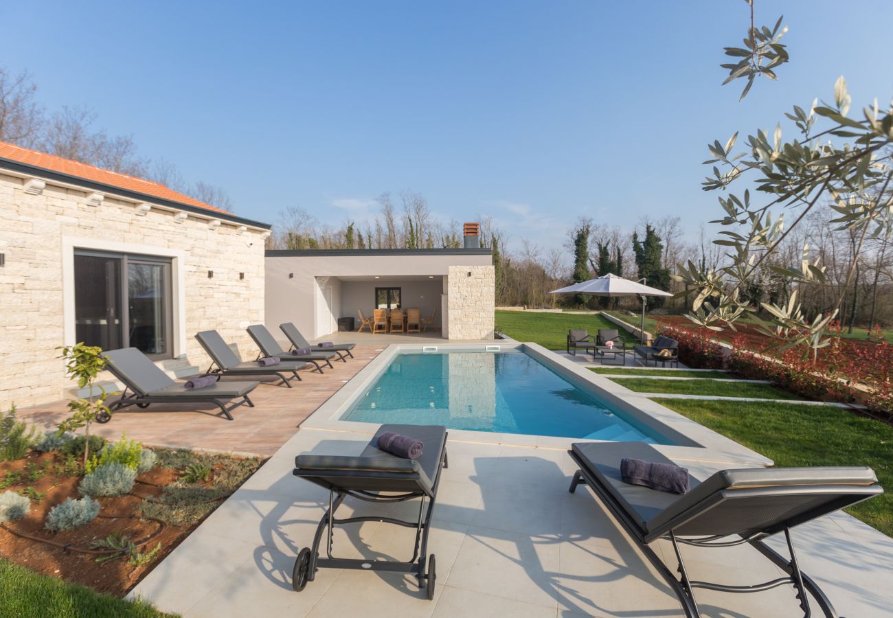 Villa in Pinežici - Villa Harmony for 8 people in Central Istria with 50 m2 private pool and sea view