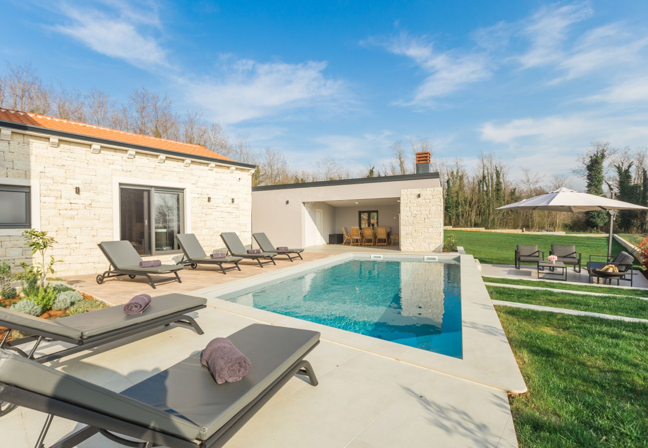 Villa in Pinežici - Villa Harmony for 8 people in Central Istria with 50 m2 private pool and sea view