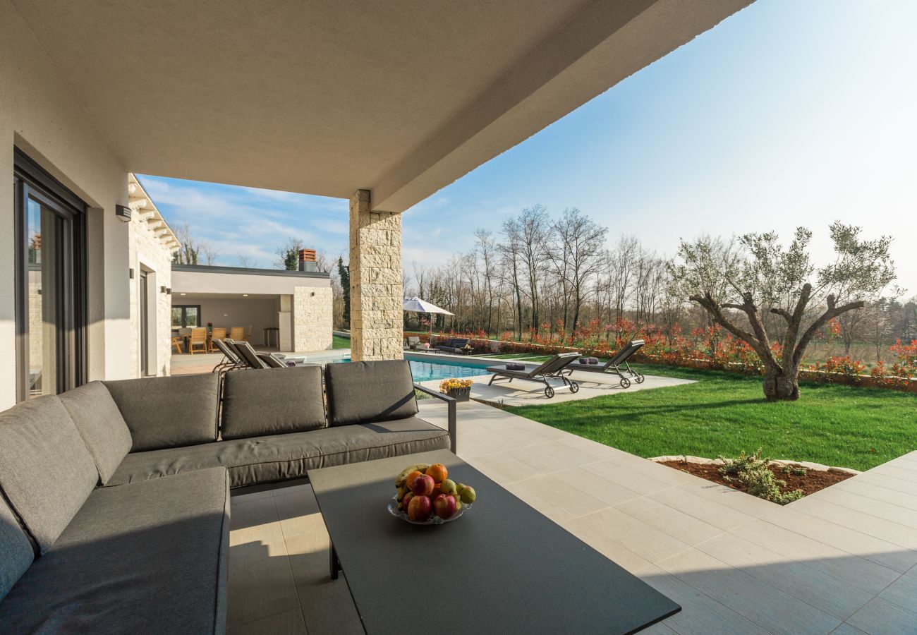Villa in Pinežici - Villa Harmony for 8 people in Central Istria with 50 m2 private pool and sea view