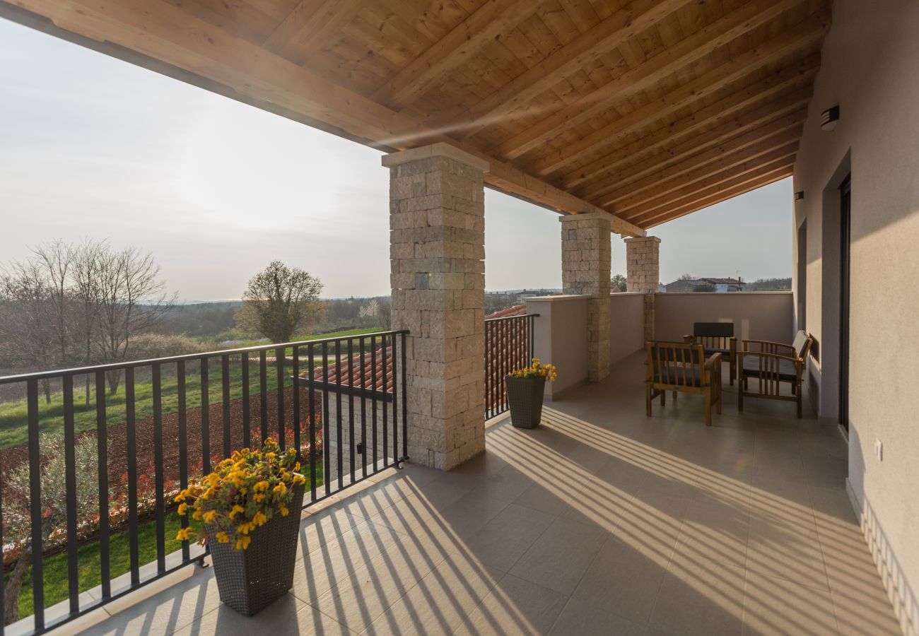 Villa in Pinežici - Villa Harmony for 8 people in Central Istria with 50 m2 private pool and sea view