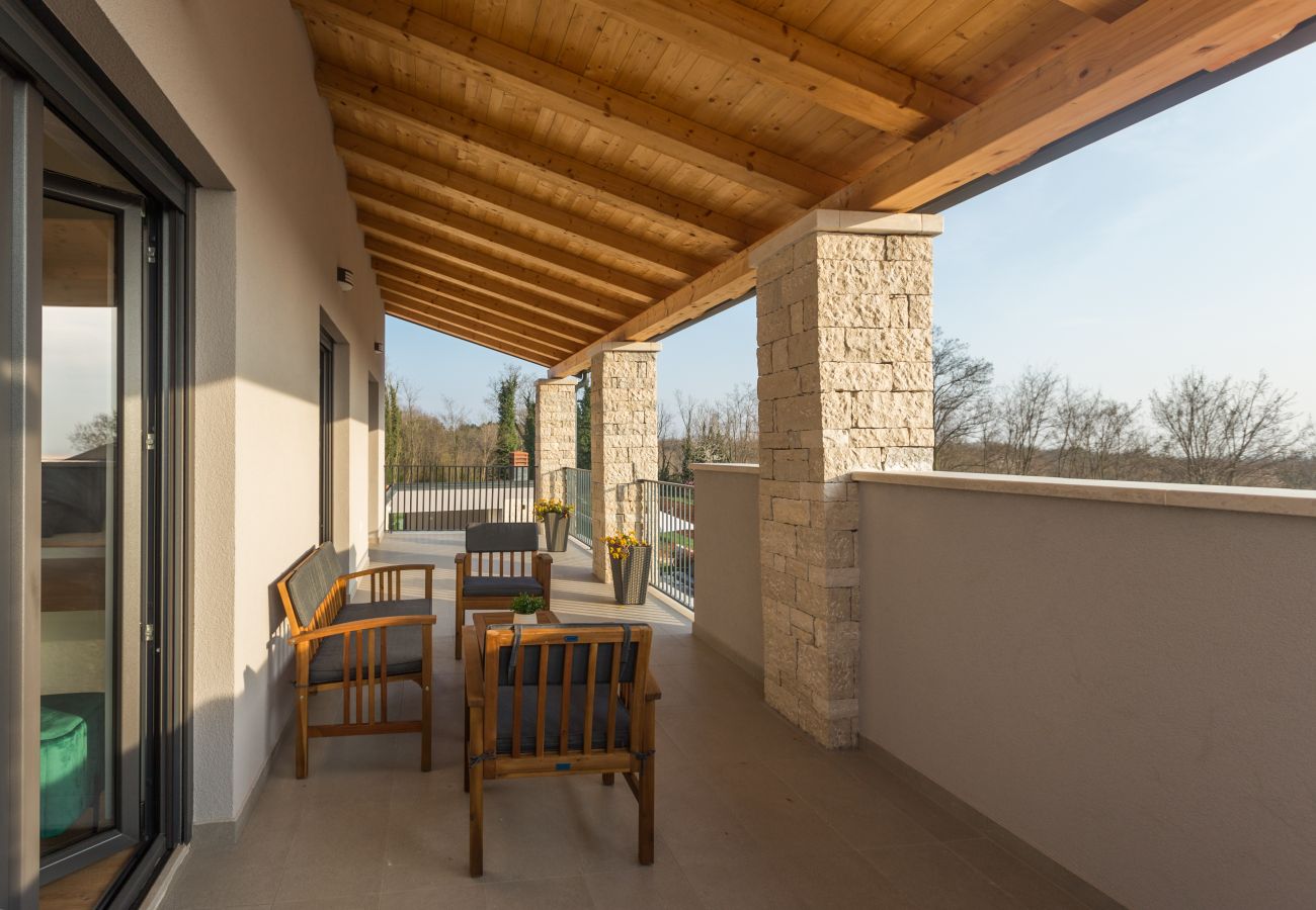 Villa in Pinežici - Villa Harmony for 8 people in Central Istria with 50 m2 private pool and sea view