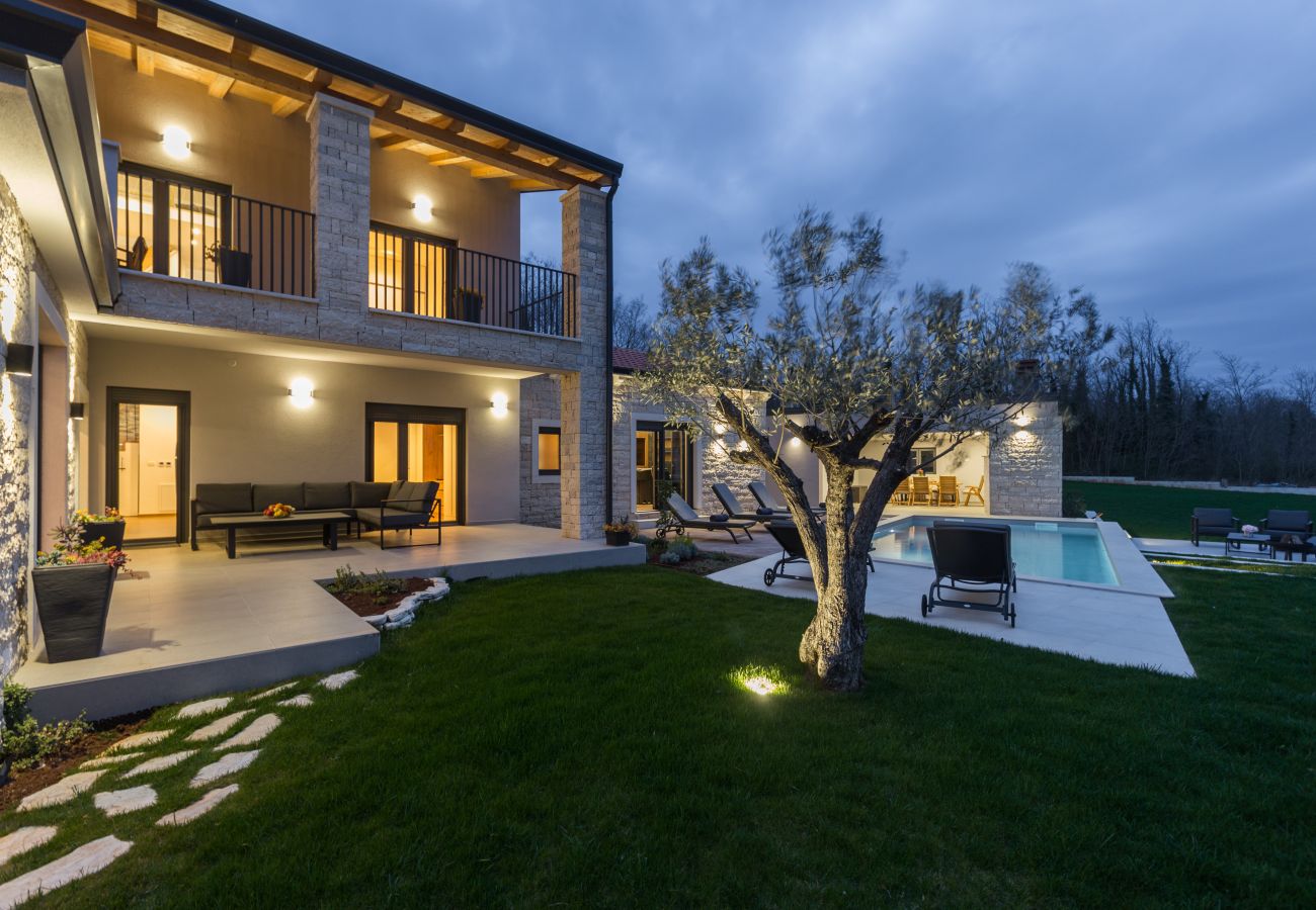 Villa in Pinežici - Villa Harmony for 8 people in Central Istria with 50 m2 private pool and sea view