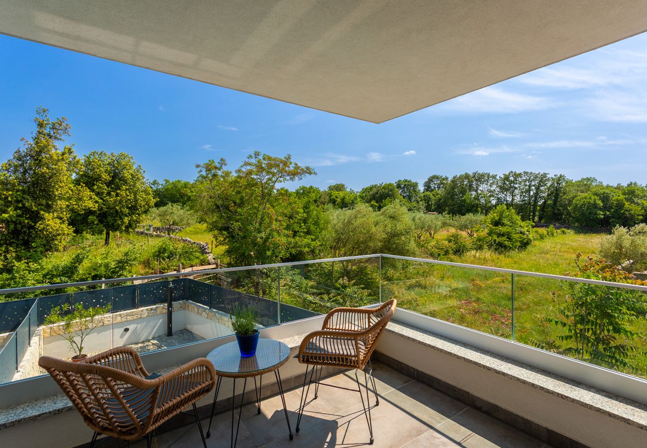 Villa in Malinska - Villa Larus on Island Krk for 6 people with sea view & only 500 m from the sea