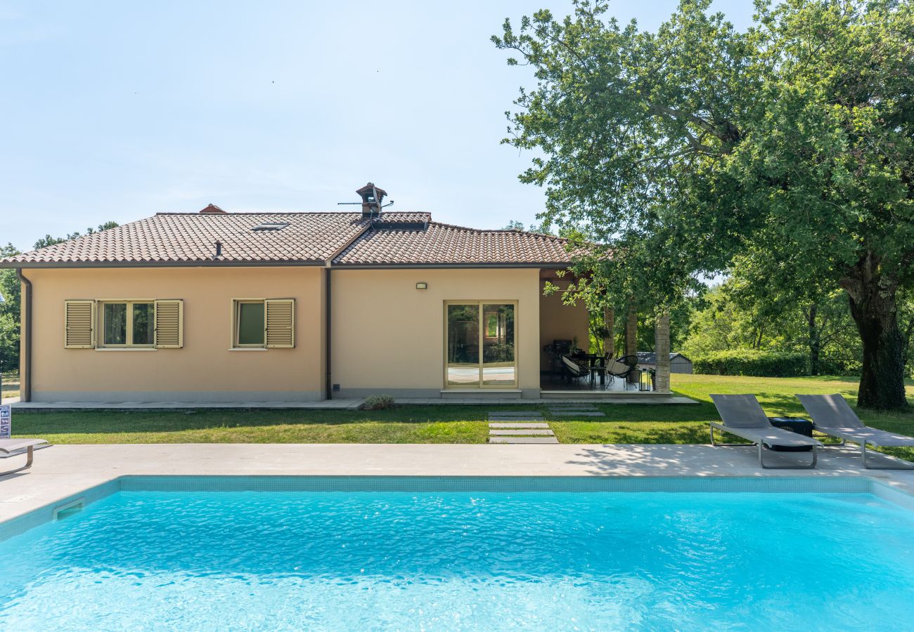Villa in Kraj Drage - Villa Aria Labin for 6 persons with private 32 m2 pool, kids playground and large garden 