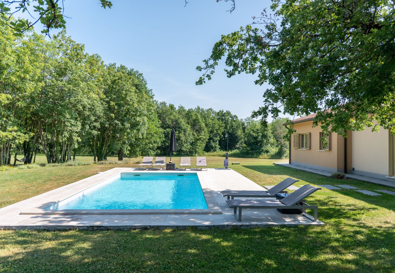 Villa in Kraj Drage - Villa Aria Labin for 6 persons with private 32 m2 pool, kids playground and large garden 