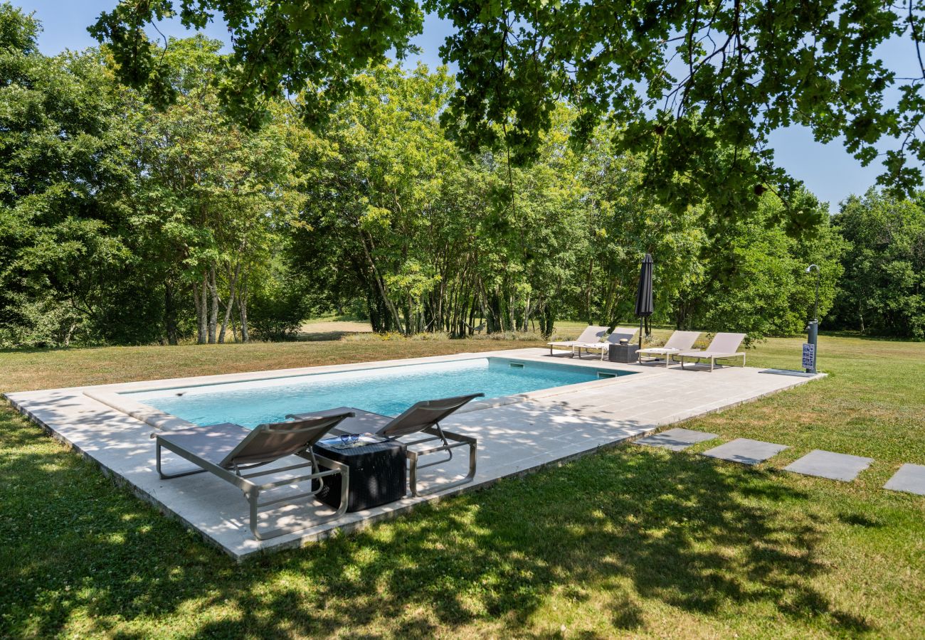 Villa in Kraj Drage - Villa Aria Labin for 6 persons with private 32 m2 pool, kids playground and large garden 