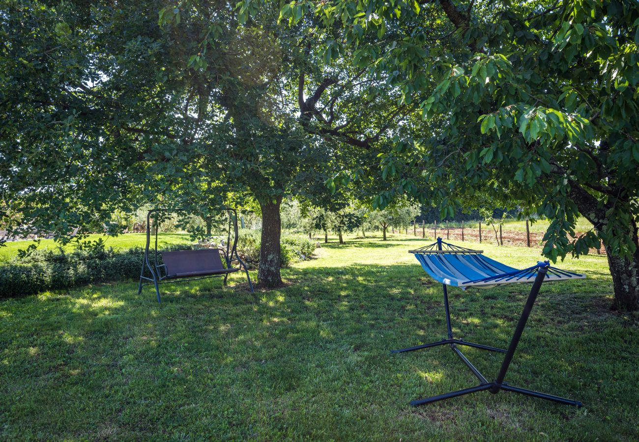 Villa in Srebrnići - Villa Stella Polaris for 8 persons in Central Istria with private pool, sea view, large garden & kids playground