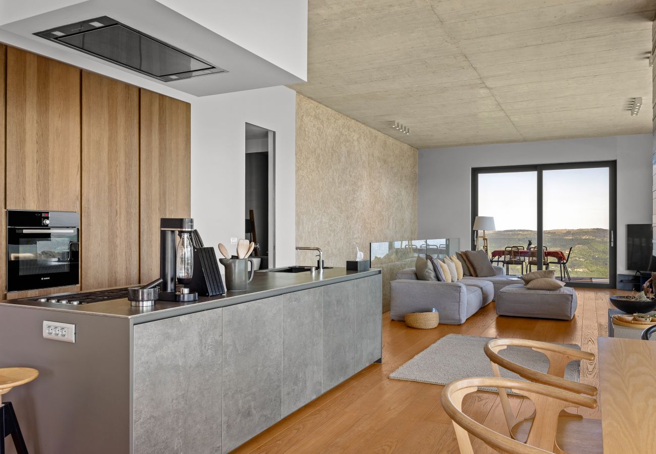 Villa in Pazin - Villa Vista Zamask for 7 persons near Motovun with 60 m2 heated pool, free bikes & panoramic view