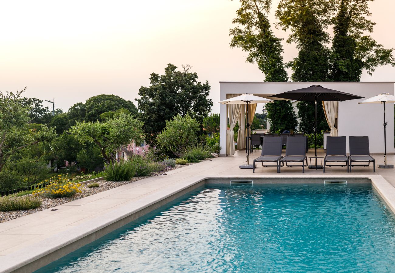 Villa in Vrecari - Villa Sonia near Labin - Rabac for 8 persons with 40 m2 heated pool, wellness & kids playground