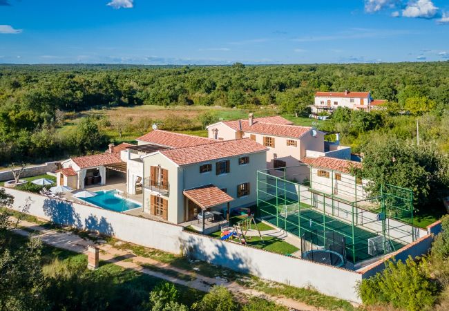 Villa a Sveti Kirin - Villa Rajana for 14 persons with kids playground & pool heating in Central Istria Villa a Sveti Kirin - Villa Rajana for 14 persons with kids playground & pool heating in Central Istria
