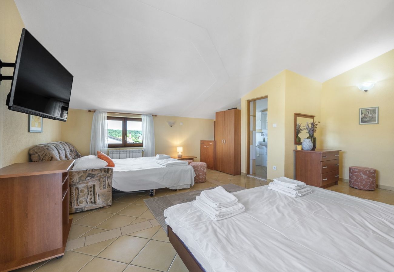 Villa a Višnjan - Villa Bucks near Poreč for 20 persons with Sea View, Whirlpool, Sauna & Fitness
