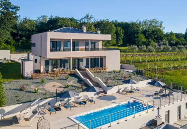 Villa a Sveta Nedelja - Luxury Villa Callista near Labin with kids playground, fitness and heated pool