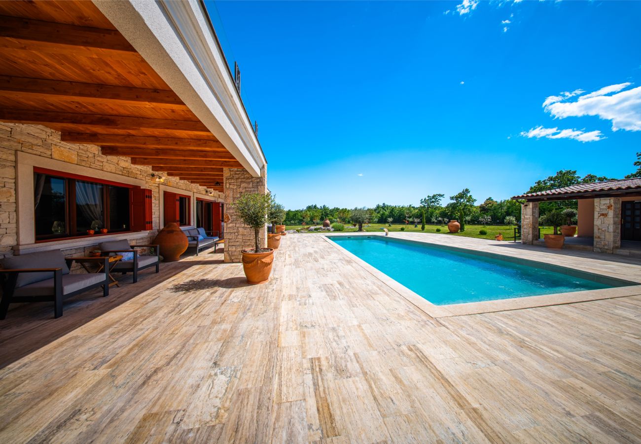 Villa a Hrboki - Villa Antea for 10 people near Barban with heated pool 75 m2 - welness & large garden