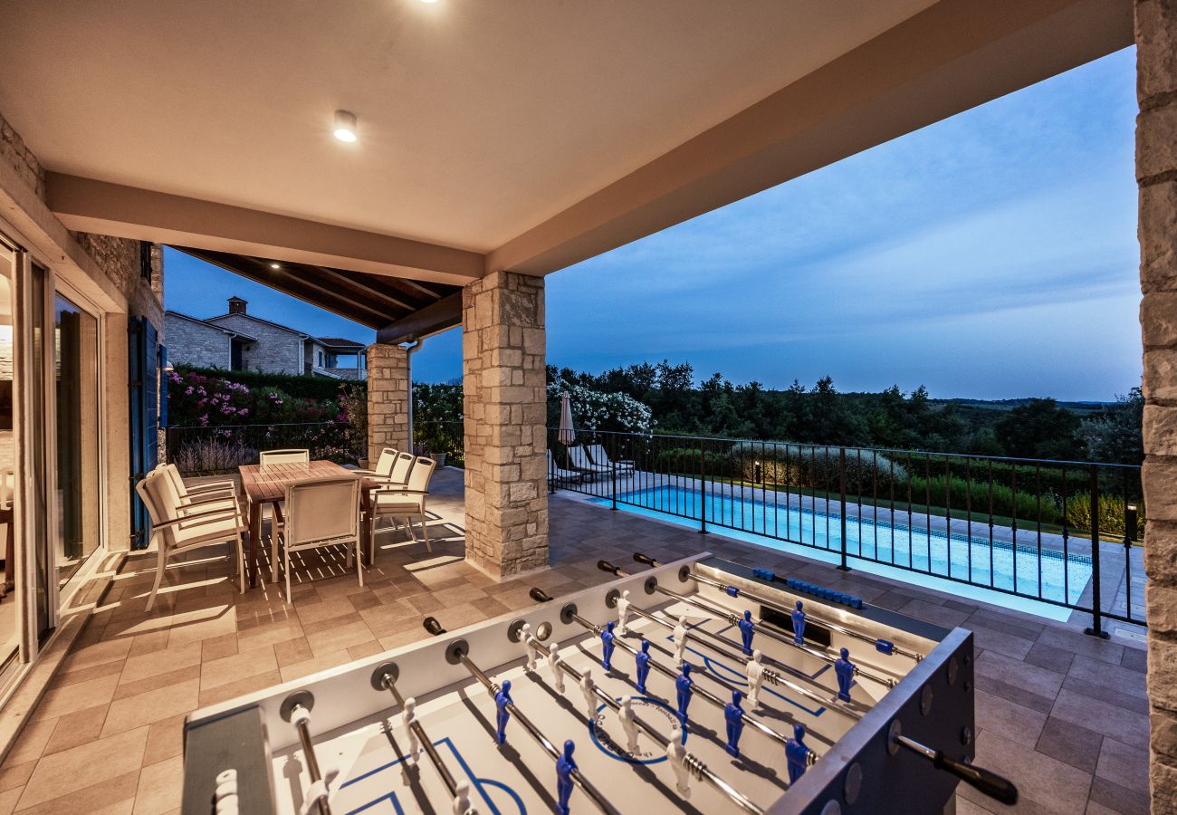 Villa a Višnjan - Villa Sterpazzi for 8 people near Poreč with 38 m2 heated pool, sea view & wellness
