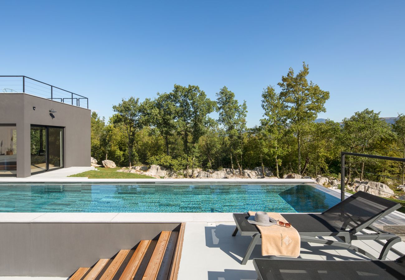 Villa a Kršan - Villa Mons Caldera for 10 people with 40 m2 infinity heated pool & kids playground