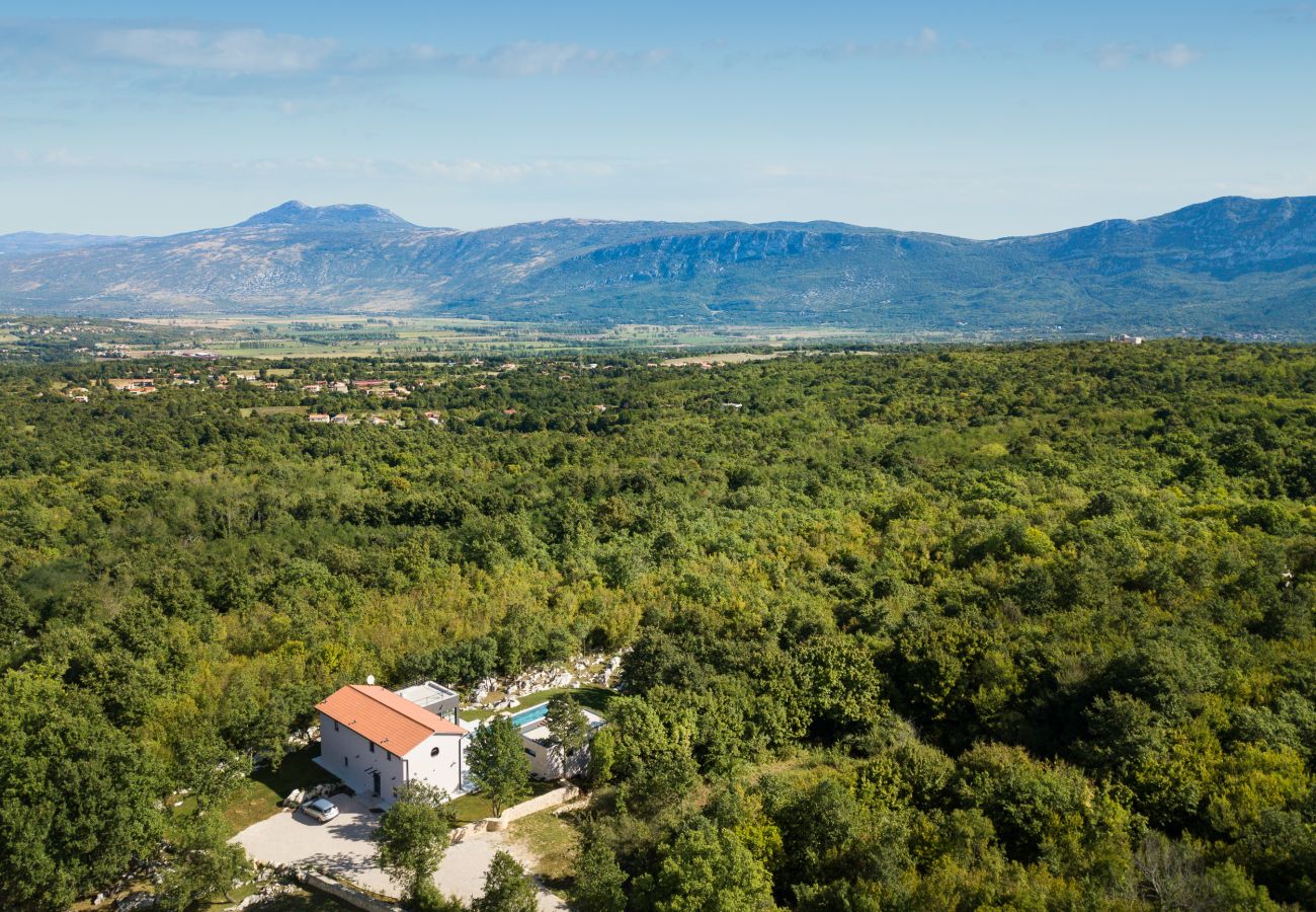 Villa a Kršan - Villa Mons Caldera for 10 people with 40 m2 infinity heated pool & kids playground