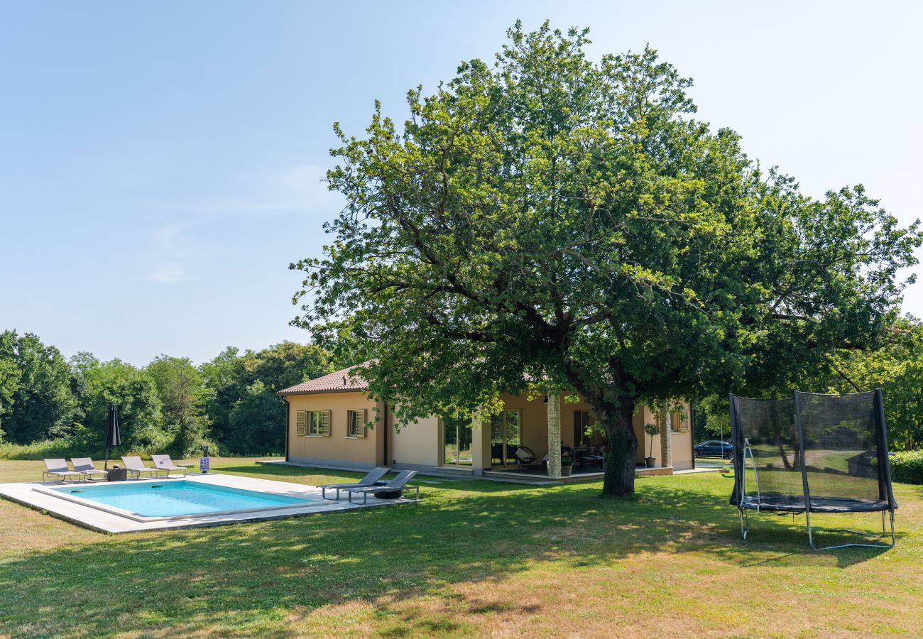 Villa a Kraj Drage - Villa Aria Labin for 6 persons with private 32 m2 pool, kids playground and large garden 
