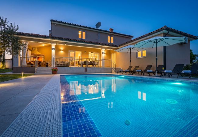 Villa a Divšici - Villa Karla near Pula for 8 persons with private pool, kids playground & pet friendly