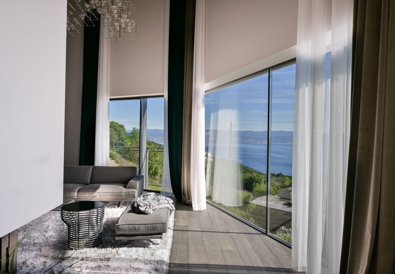 Villa a Mošcenice - Luxury Villa Vista Hills for 14 persons near Opatija with heated pool, sea view & wellness 