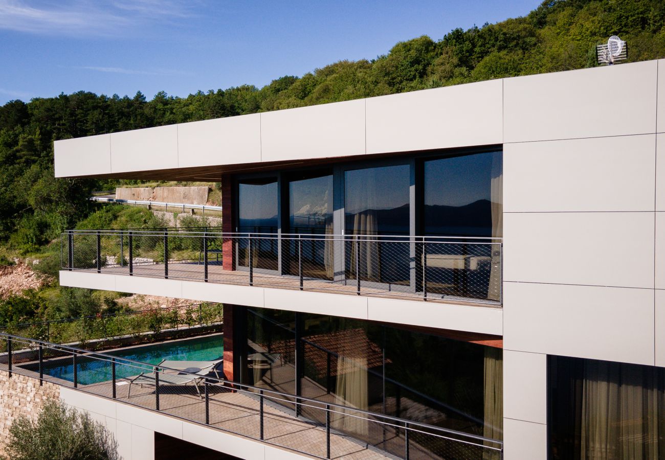 Villa a Mošcenice - Luxury Villa Vista Hills for 14 persons near Opatija with heated pool, sea view & wellness 