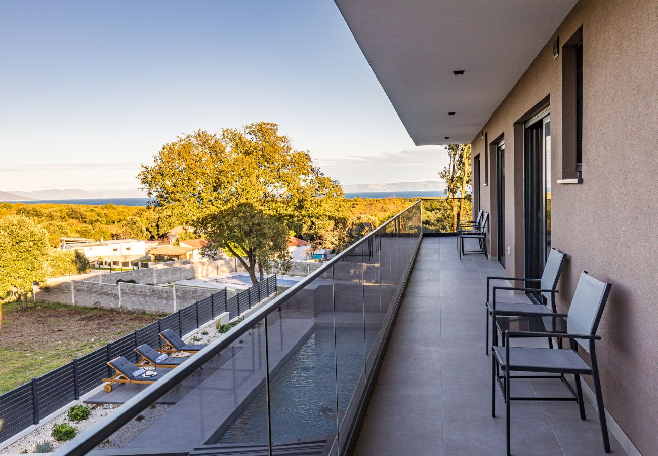 Villa a Ližnjan - Casa Carla near Medulin for 10 persons with 48 m2 heated pool and beautiful sea view - pet friendly