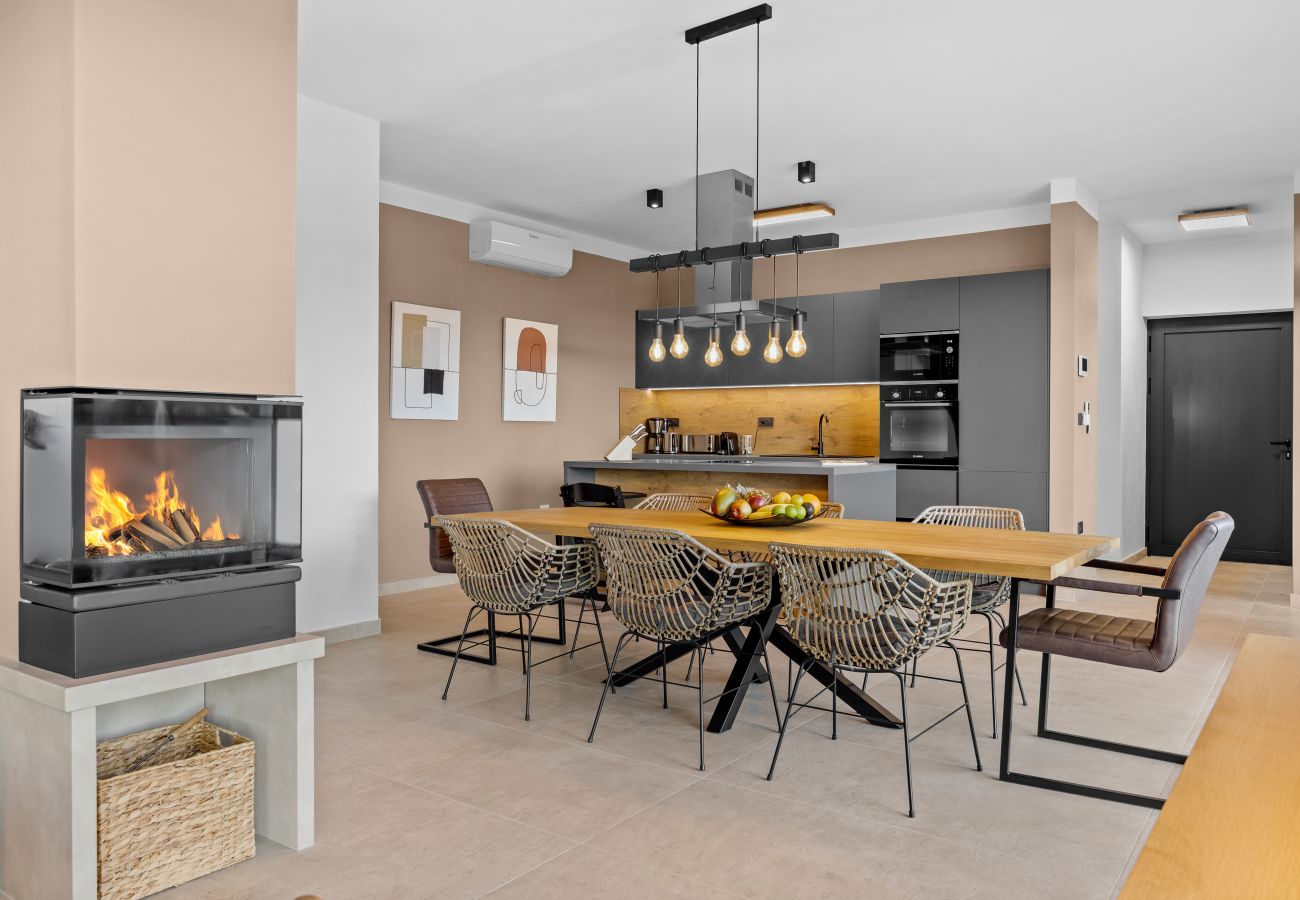 Villa a Ližnjan - Casa Carla near Medulin for 10 persons with 48 m2 heated pool and beautiful sea view - pet friendly