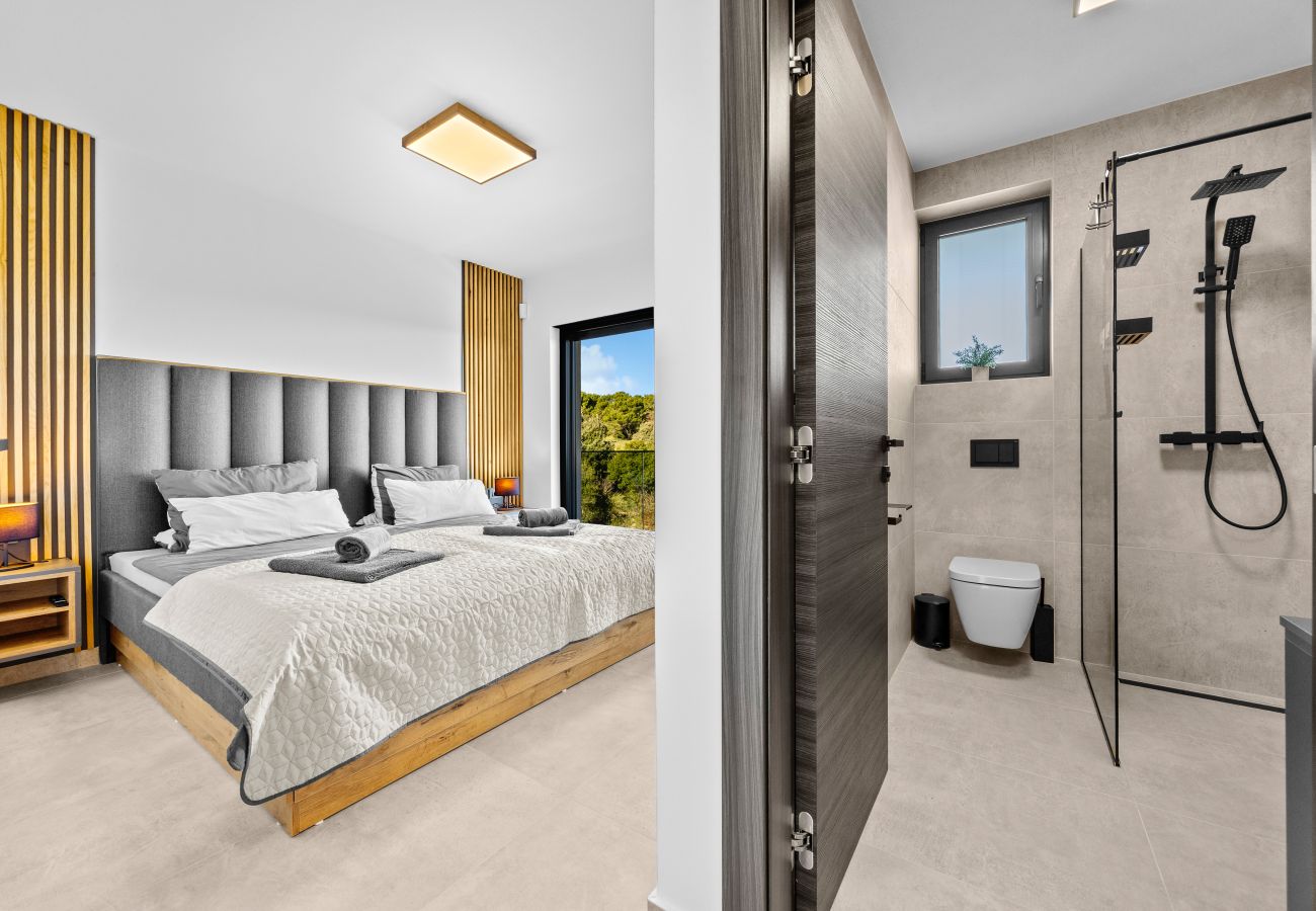 Villa a Ližnjan - Villa Malena near Medulin for 8 persons with 51 m2 heated pool, wellness & beautiful sea view