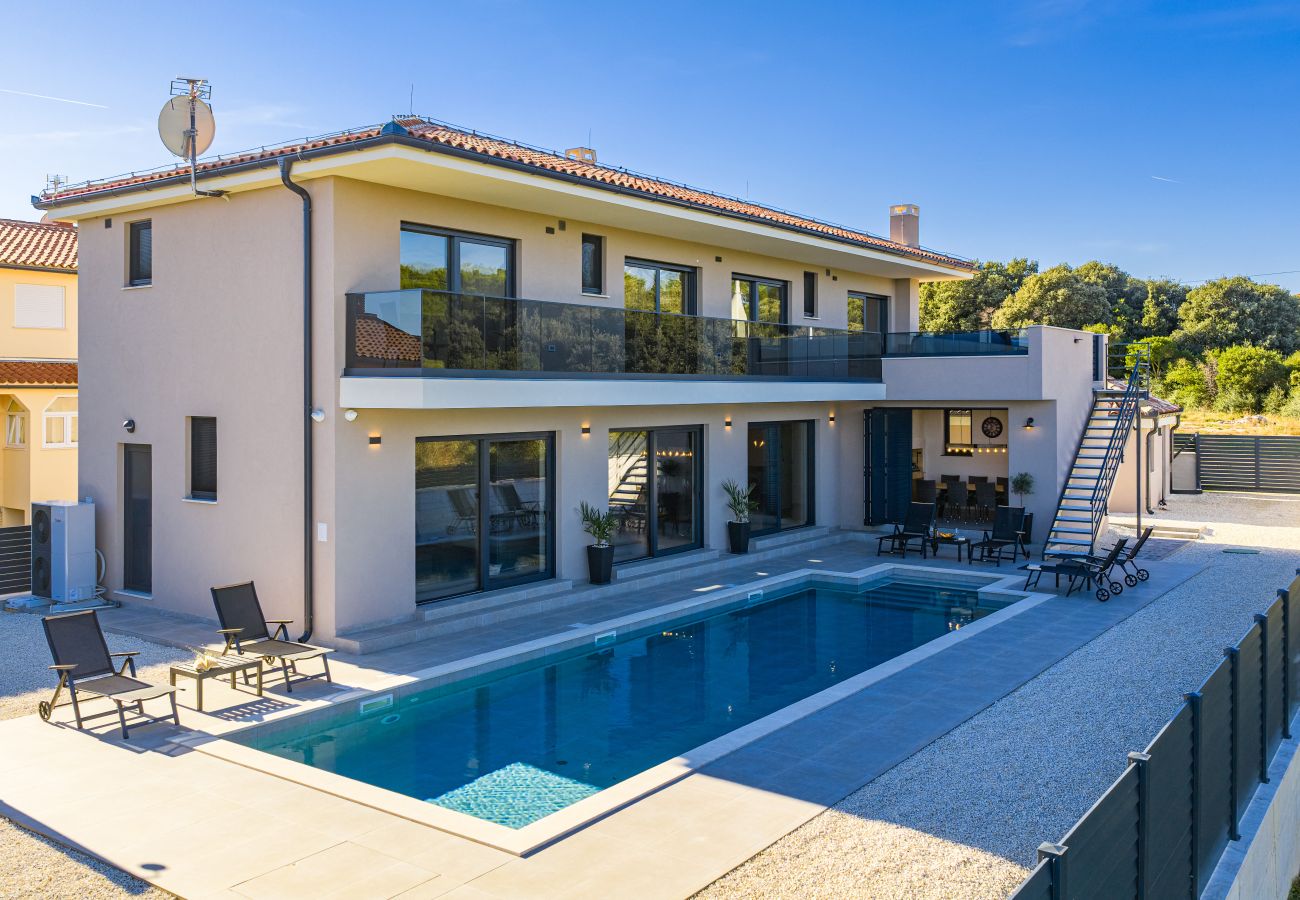 Villa a Ližnjan - Villa Malena near Medulin for 8 persons with 51 m2 heated pool, wellness & beautiful sea view