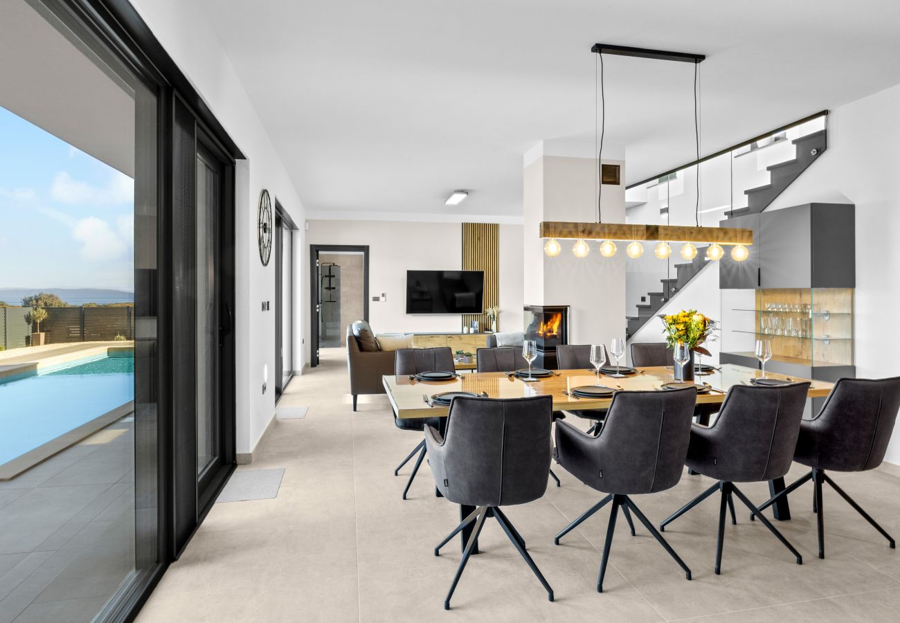 Villa a Ližnjan - Villa Malena near Medulin for 8 persons with 51 m2 heated pool, wellness & beautiful sea view