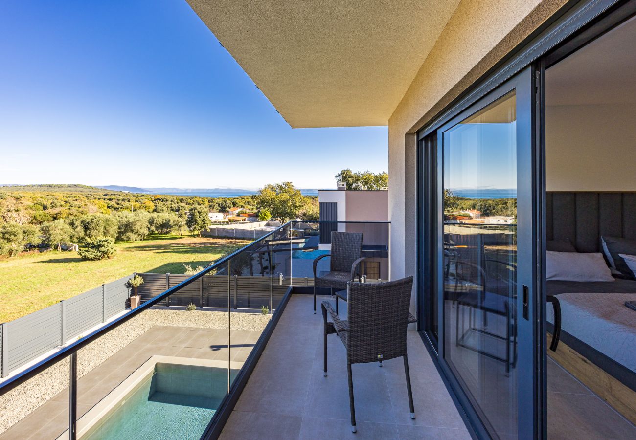 Villa a Ližnjan - Villa Malena near Medulin for 8 persons with 51 m2 heated pool, wellness & beautiful sea view