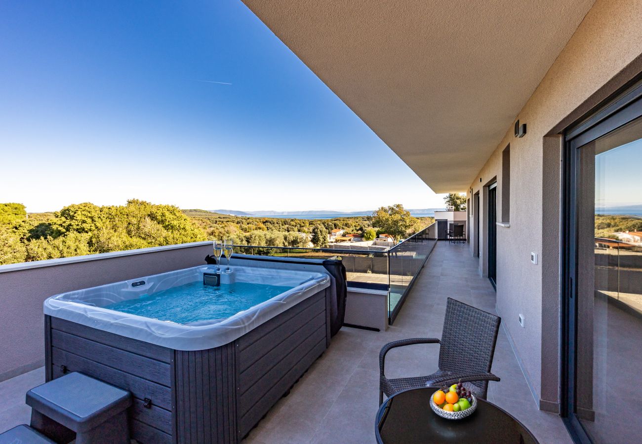 Villa a Ližnjan - Villa Malena near Medulin for 8 persons with 51 m2 heated pool, wellness & beautiful sea view