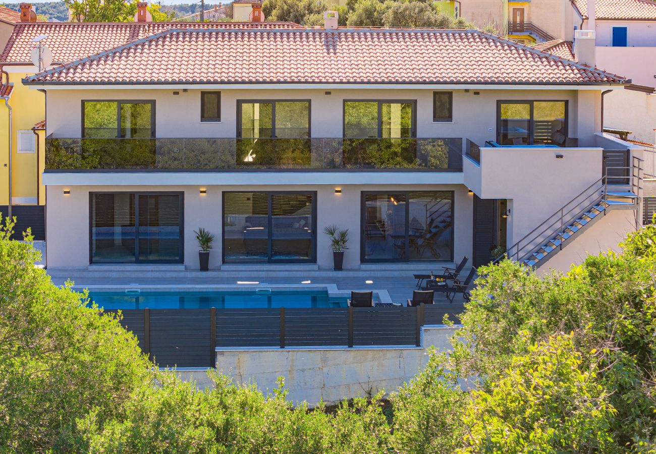 Villa a Ližnjan - Villa Malena near Medulin for 8 persons with 51 m2 heated pool, wellness & beautiful sea view