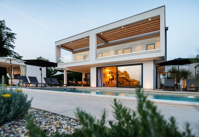 Villa a Vrecari - Villa Sonia near Labin - Rabac for 8 persons with 40 m2 heated pool, wellness & kids playground
