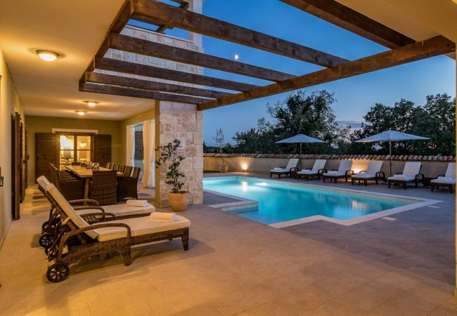 Villa in Sveti Kirin - Villa Rajana for 14 persons with kids playground & pool heating in Central Istria Villa in Sveti Kirin - Villa Rajana for 14 persons with kids playground & pool heating in Central Istria