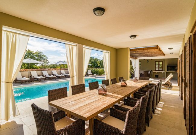 Villa in Sveti Kirin - Villa Rajana for 14 persons with kids playground & pool heating in Central Istria Villa in Sveti Kirin - Villa Rajana for 14 persons with kids playground & pool heating in Central Istria