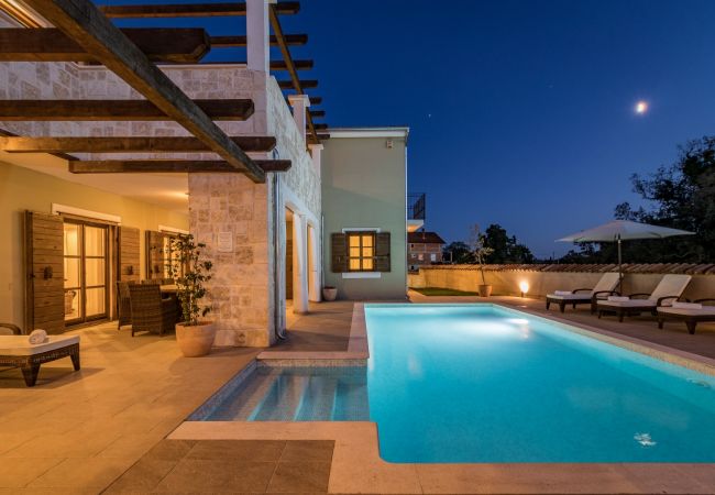 Villa in Sveti Kirin - Villa Rajana for 14 persons with kids playground & pool heating in Central Istria Villa in Sveti Kirin - Villa Rajana for 14 persons with kids playground & pool heating in Central Istria