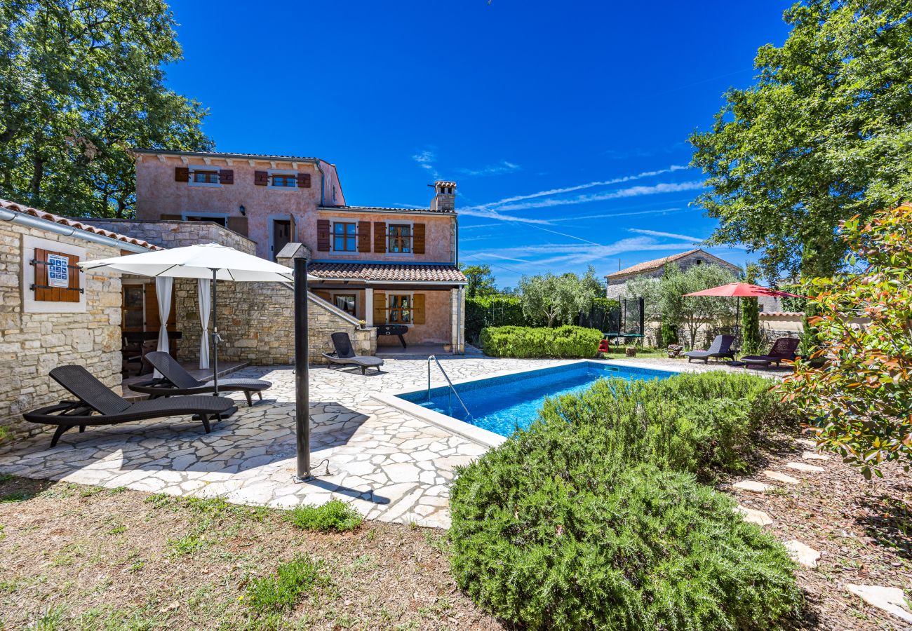 Villa in Divšici - Villa Boduleri for 9 people in Central Istria with private pool & children playground 