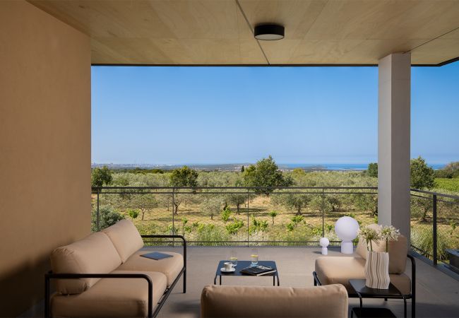 Villa in Vodnjan - Luxury Villa Puerto de Paz for 8 people near Fažana with 60 m2 private heated pool, sauna, mini-golf & sea view  Villa in Vodnjan - Luxury Villa Puerto de Paz for 8 people near Fažana with 60 m2 private heated pool, sauna, mini-golf & sea view