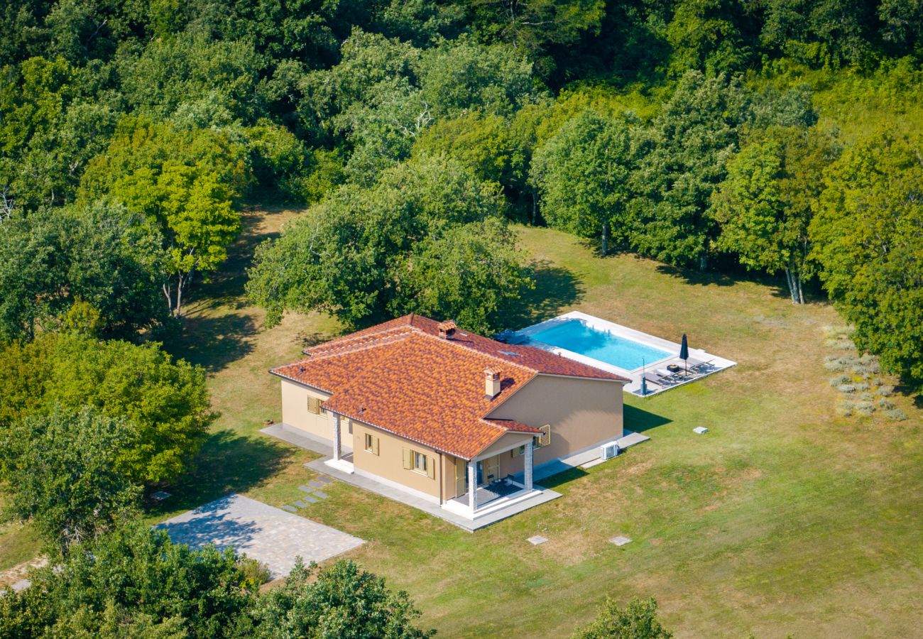 Villa in Kraj Drage - Villa Aria Labin for 6 persons with private 32 m2 pool, kids playground and large garden 