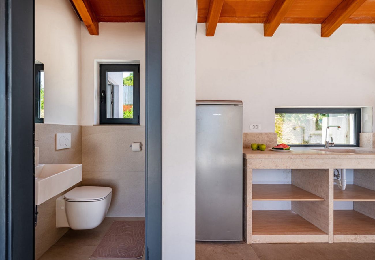 Villa in Kašcerga - Villa Padova for 12 persons near Motovun with 84 m2 infinity pool with panoramic view & beautiful garden