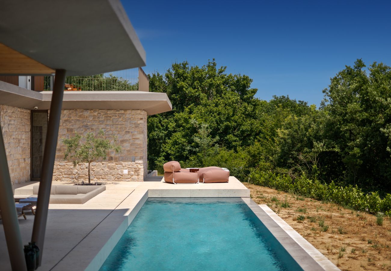 Villa in Brajkovici - Villa bOx in Central Istria for 14 persons with wellness, 54 m2 heated pool, & kids playground