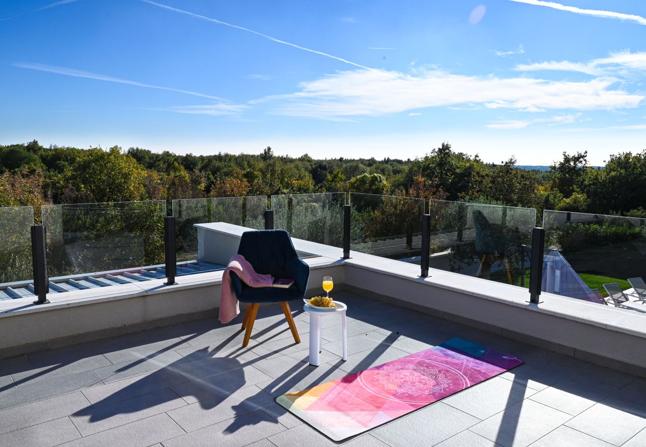 Вилла на Juršici - Villa EmMa Istria in Central Istria with sea view, pool heating and underfloor heating