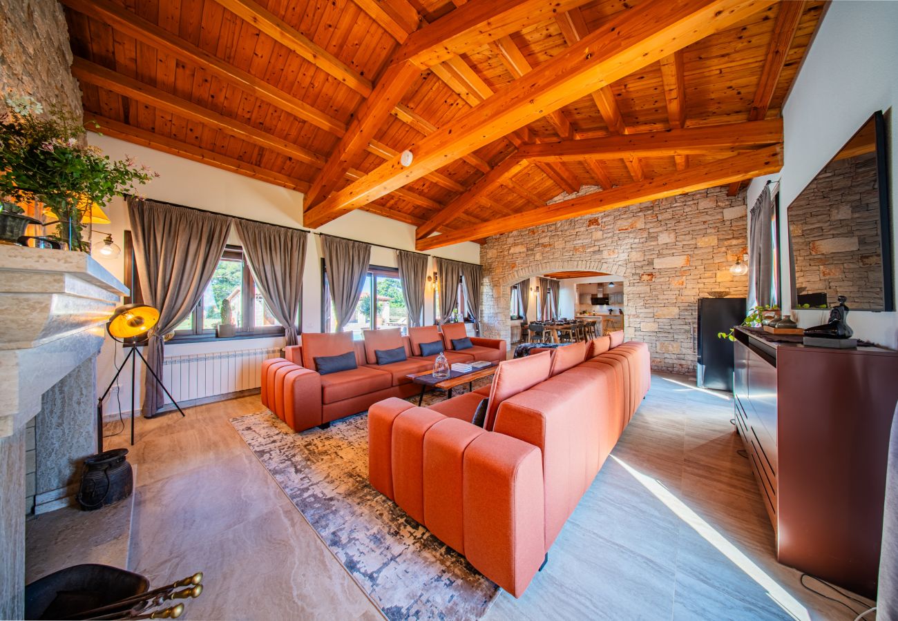 Вилла на Hrboki - Villa Antea for 10 people near Barban with heated pool 75 m2 - welness & large garden