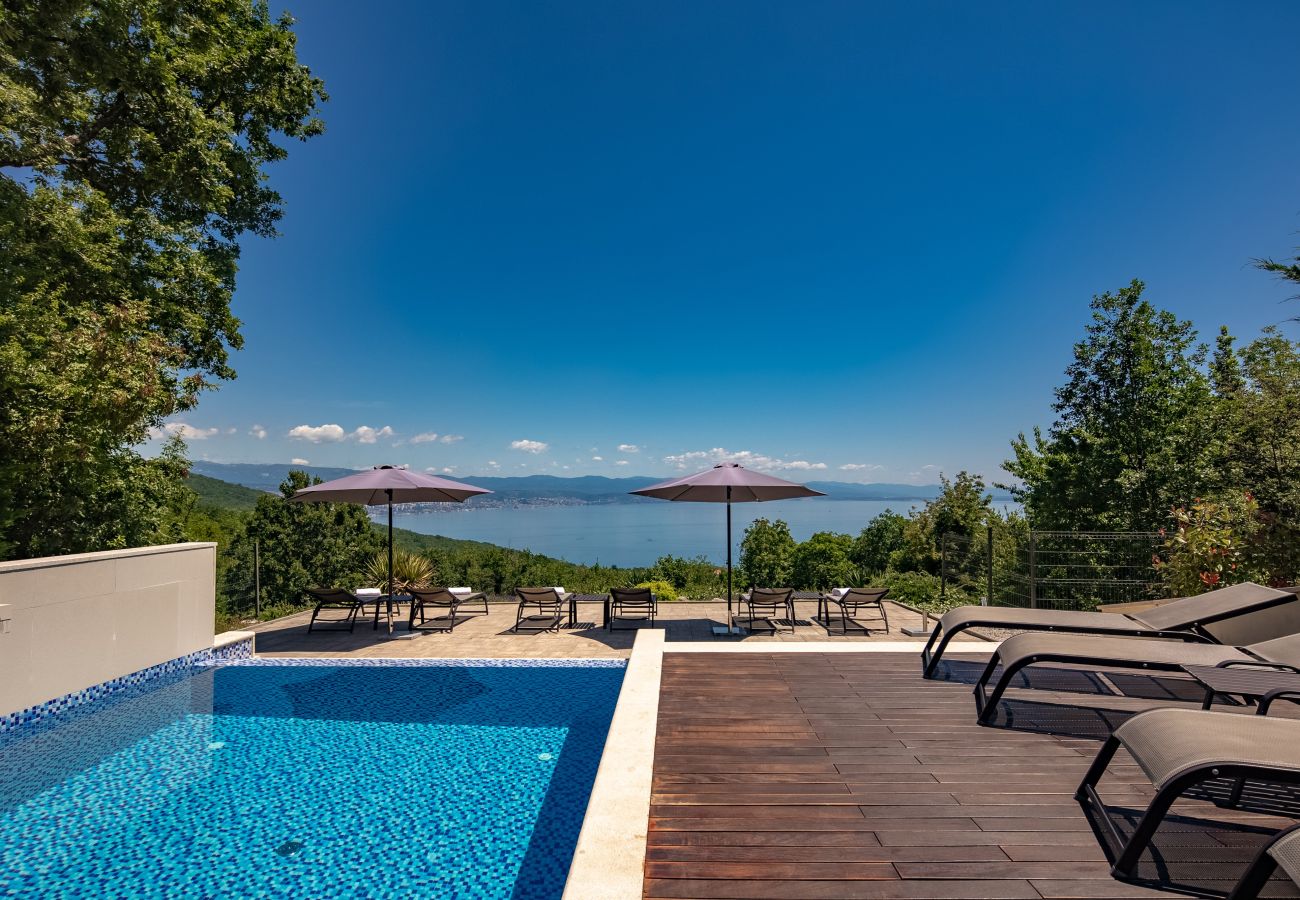 Вилла на Poljane - Luxury Villa AltaVista near Opatija for 8 people with wellness, private mini golf court & amazing sea view